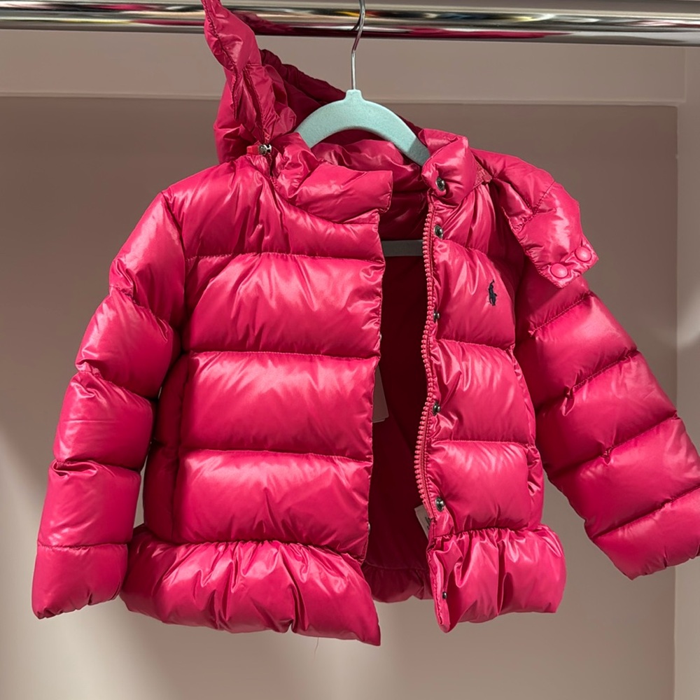 Ralph Lauren Water-Repellent Down Peplum Jacket - 24mo NWT